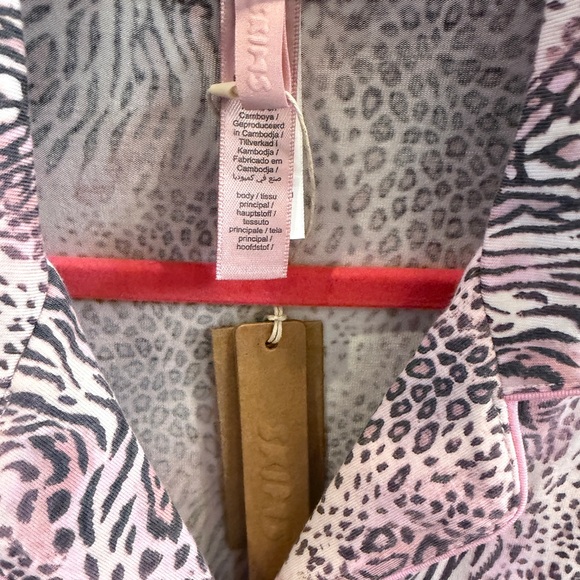 SKIMS Long Sleeve Pajama Set Bloom Animal Print NWT - Picture 10 of 10